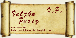 Veljko Periz vizit kartica